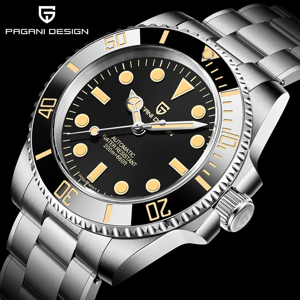 PAGANI DESIGN Men Mechanical Watch Top Brand Luxury Automatic Watch Sport Stainless Steel Waterproof Watch Men Relogio Masculino
