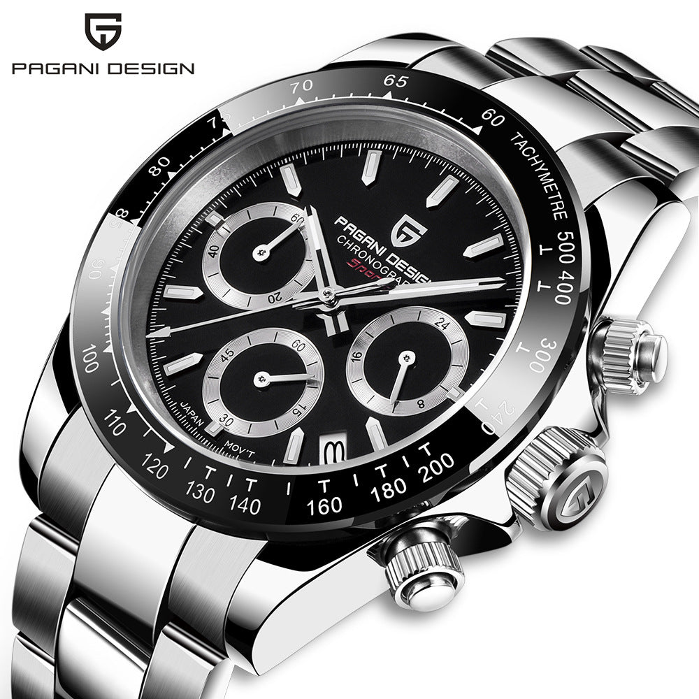 Pagani Design PD-1644 Stainless Steel Hand Watches Calendar Quartz Watch Men Waterproof Date Calendar Reloj Wrist Watch for Men