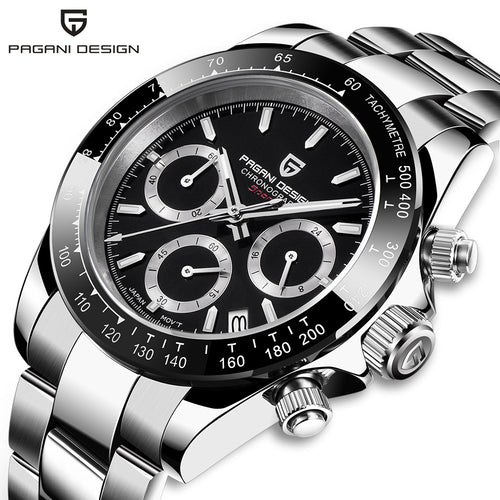 Pagani Design PD-1644 Stainless Steel Hand Watches Calendar Quartz Watch Men Waterproof Date Calendar Reloj Wrist Watch for Men