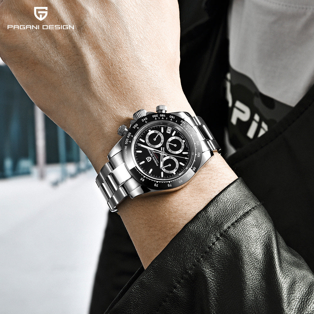 Pagani Design PD-1644 Stainless Steel Hand Watches Calendar Quartz Watch Men Waterproof Date Calendar Reloj Wrist Watch for Men